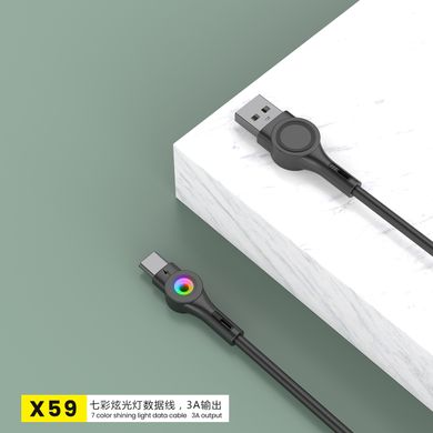 Кабель FONENG X59 (1m) Type-C to USB - Black, цена | Фото