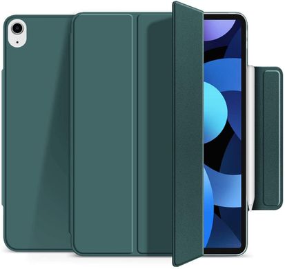 Магнитный силиконовый чехол-книжка STR Buckles Magnetic Case for iPad Air 4 10.9 (2020) - Dark Green, цена | Фото