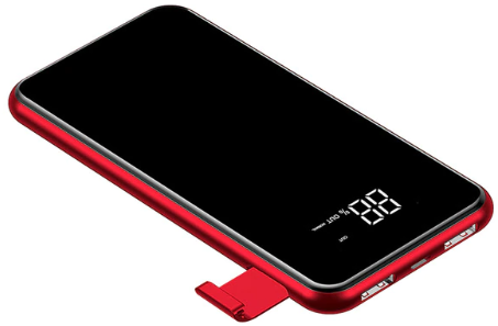 Портативний акумулятор з бездротовю зарядкою Baseus 8000 mAh Red (PPALL-EX09), ціна | Фото