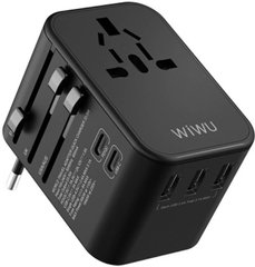 Универсальное зарядное устройство WIWU UA303 Universal Travel Adapter - Black, цена | Фото