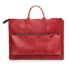 Кожаный чехол-сумка ручной работы INCARNE MARYLAND для MacBook Air 15 (2023) - Красный