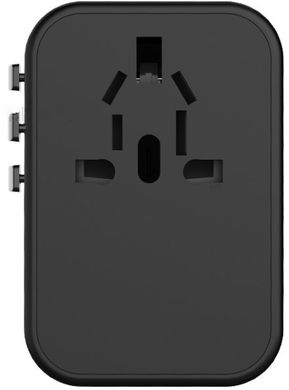 Универсальное зарядное устройство WIWU UA303 Universal Travel Adapter - Black, цена | Фото