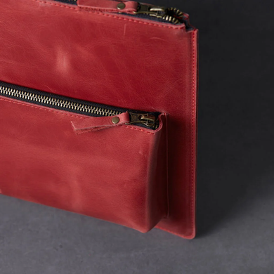 Шкіряний чохол-сумка ручної роботи INCARNE MARYLAND для MacBook Air 15 (2023) - Червоний