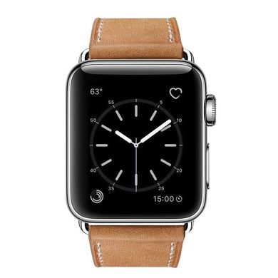 Кожаный ремешок STR Genuine Leather Band for Apple Watch 42/44 mm - Gray, цена | Фото