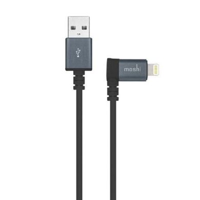 Кабель Moshi Lightning to USB Cable 90-degree Black (1.5 m) (99MO023043), ціна | Фото