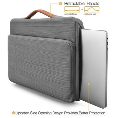 Чехол-сумка tomtoc Laptop Briefcase for 15 inch MacBook Pro (2016-2017) - Gray (A14-D01G), цена | Фото
