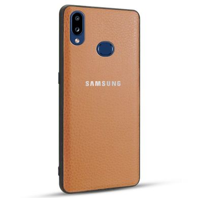 Шкіряна накладка Classic series для Samsung Galaxy A10s - Коричневий, ціна | Фото