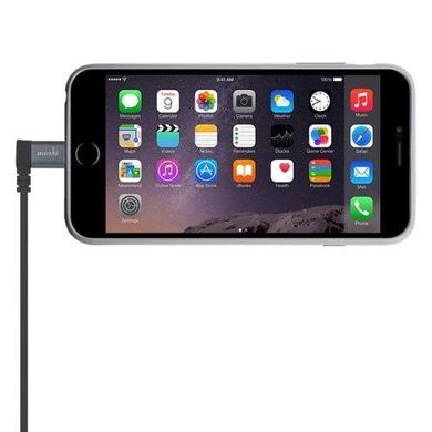 Кабель Moshi Lightning to USB Cable 90-degree Black (1.5 m) (99MO023043), цена | Фото