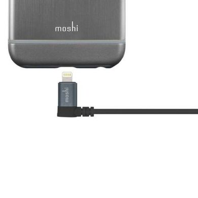 Кабель Moshi Lightning to USB Cable 90-degree Black (1.5 m) (99MO023043), цена | Фото