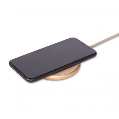 Беспроводное зарядное устройство Decoded Wireless 10W (7.5W), кожаный USB-C кабель 1.2 м, алюминий, цвет серебристый металл - серая кожа (D9WC2SRGY,)¶, цена | Фото