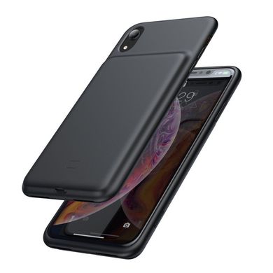 Чохол-акумулятор Baseus Silicone Smart Backpack Power For iPhone XR - Black (ACAPIPH61-BJ01), ціна | Фото