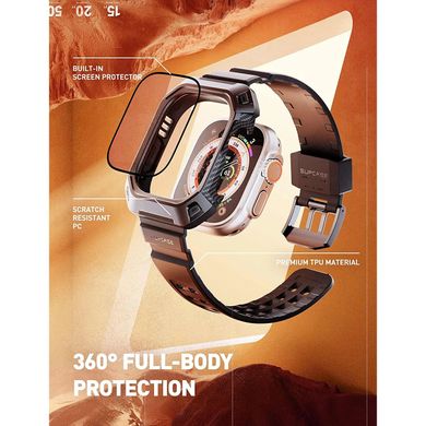 Протиударний ремінець з чохлом та захисним склом SUPCASE Unicorn Beetle PRO for Apple Watch Ultra (49mm) - Black, ціна | Фото