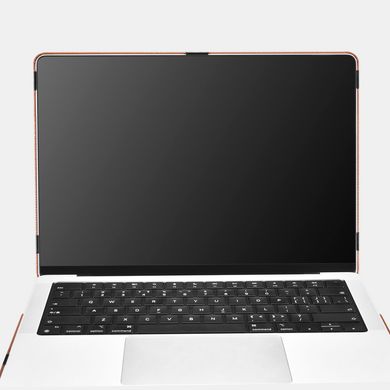 Шкіряний чохол-накладка iCarer Real Leather Woven Pattern for MacBook Pro 16 (2021 | 2023) M1 | M2 | M3 - Black, ціна | Фото