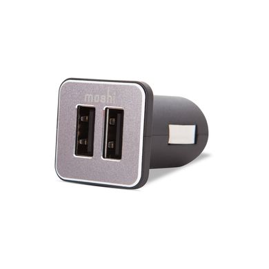 Зарядное устройство Moshi Car Charger Revolt Duo Lightning Cable Black (4.2 A) (99MO022006), цена | Фото