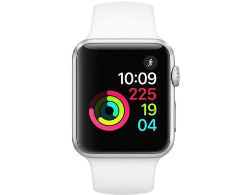 Apple Watch Series 1 38mm Silver Aluminum Case with White Sport Band (MNNG2), цена | Фото