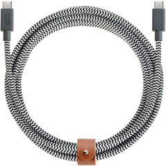 Кабель Native Union Belt Cable USB-C to USB-C (2.4 m) - Zebra (BELT-KV-C-ZEB), цена | Фото