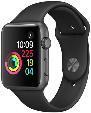 Apple Watch Series 1 42mm Space Gray Aluminum Case with Gray Sport Band (MP032), цена | Фото