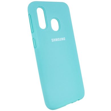 Чохол Silicone Cover Full Protective (AA) для Samsung Galaxy A40 (A405F) - Бірюзовий / Light blue, ціна | Фото