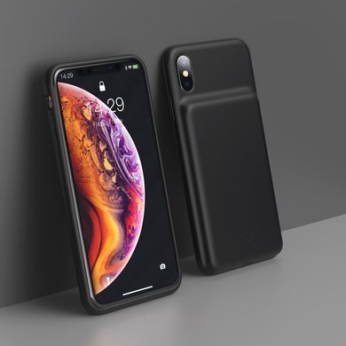 Чохол-акумулятор Baseus Silicone Smart Backpack Power For iPhone XS Max - Black (ACAPIPH65-BJ01), ціна | Фото