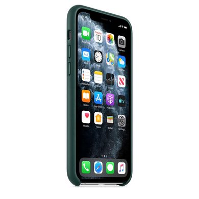 Чехол Apple Leather Case for iPhone 11 Pro - Midnight Blue (MWYG2), цена | Фото