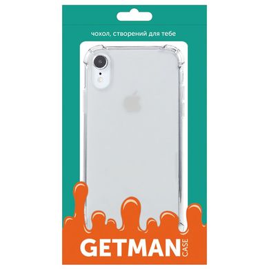 Силіконовий чохол GETMAN Ease з посиленими кутами для iPhone XR (6.1") (Прозорий / Transparent), ціна | Фото