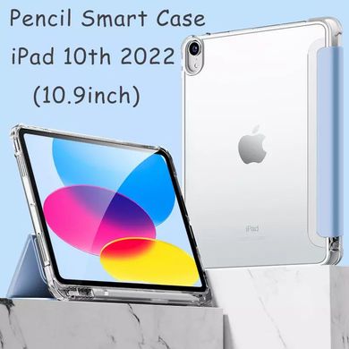 Силиконовый чехол-книжка с держателем для стилуса STR Air Protection Case for iPad 10th Gen 10.9 (2022) - Black, цена | Фото