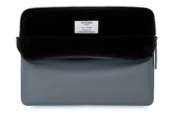 Knomo Geometric Embossed Laptop Sleeve Silver for Macbook 12" (KN-14-209-SIL), цена | Фото