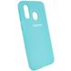 Чехол Silicone Cover Full Protective (AA) для Samsung Galaxy A40 (A405F) - Бирюзовый / Light blue, цена | Фото 4