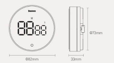 Таймер Магнитный Baseus Heyo Rotation Countdown Pro - Dark Gray (FMDS000013), цена | Фото