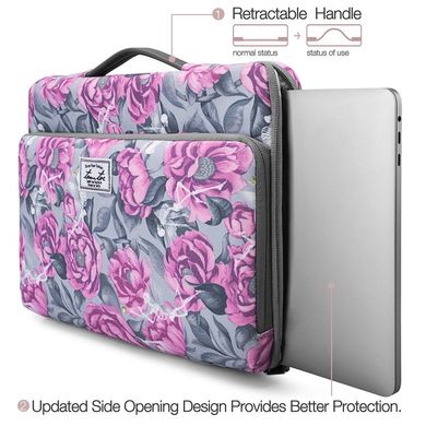 Чехол-сумка tomtoc Laptop Briefcase for MacBook Air / Pro 13 - Skeleton & Peony (A14-C029), цена | Фото