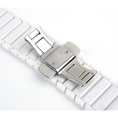 Керамический ремешок STR 1-Bead Ceramic Band for Apple Watch 42/44/45 mm (Series SE/7/6/5/4/3/2/1) - White, цена | Фото