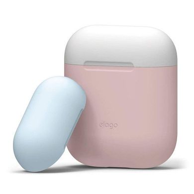 Elago Duo Case Yellow/White/Pastel Blue for Airpods (EAPDO-YE-WHPBL), цена | Фото