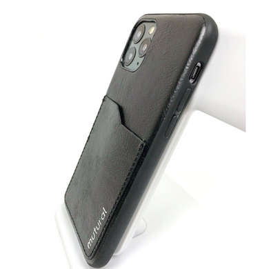 Чохол Mutural Leather Design Case for iPhone 11 Pro - Black, ціна | Фото
