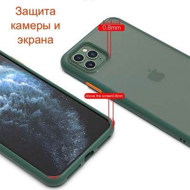 Матовый противоударный чехол STR Matte Color Case for iPhone 6/6s/7/8/SE (2020) - Mint green/orange, цена | Фото