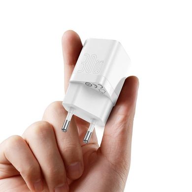 Зарядное устройство Baseus GaN3 Fast Charger 30W (1 Type-C) - White, цена | Фото