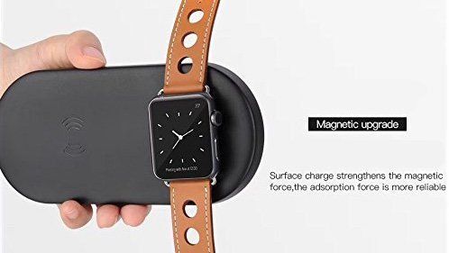 Бездротовий ЗП для iPhone и Apple Watch Coteetci WS-7 Phone & Apple Watch Wireless Charger CS5160-WH - White (00-00021358), ціна | Фото
