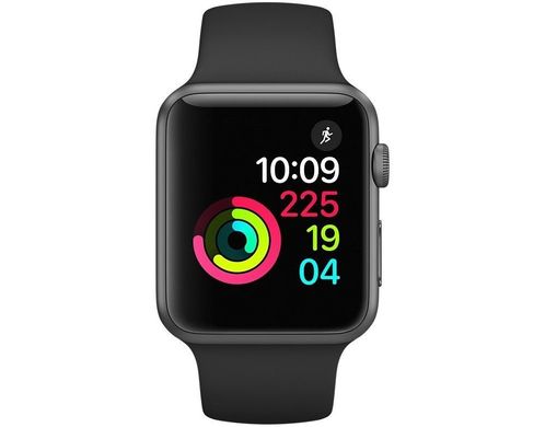 Apple Watch Series 1 38mm Space Gray Aluminum Case with Gray Sport Band (MP022), цена | Фото