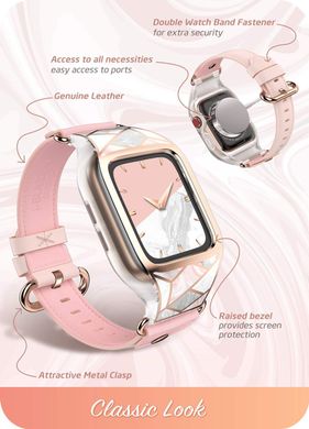 Ремінець з чохлом i-Blason Cosmo Wristband Case for Apple Watch 4/5/6/SE (40mm) - Marble (IBL-AW40-COS-M), ціна | Фото