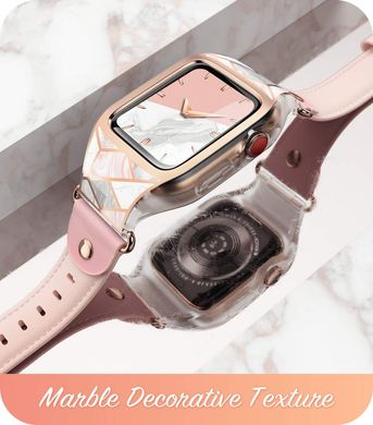 Ремінець з чохлом i-Blason Cosmo Wristband Case for Apple Watch 4/5/6/SE (40mm) - Marble (IBL-AW40-COS-M), ціна | Фото