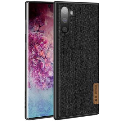 Накладка G-Case Textiles Dark series для Samsung Galaxy Note 10 - Чорний, ціна | Фото