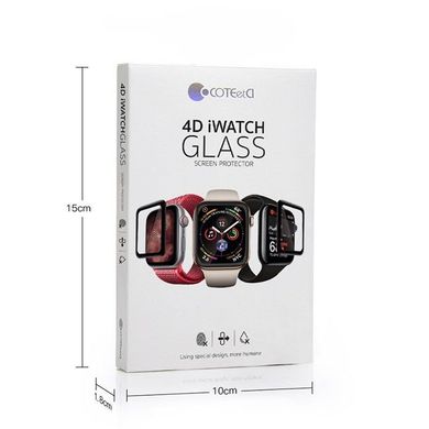 Захисне скло Coteetci 4D Full Glue Glass for Apple Watch 4 40mm (CS2216-40), ціна | Фото