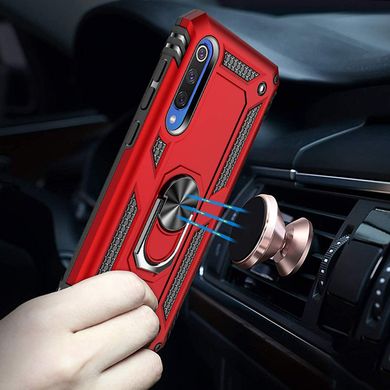Ударопрочный чехол Serge Ring магнитный держатель для Xiaomi Mi 9 SE - Серебряный, цена | Фото