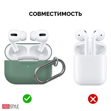Чохол AHASTYLE Silicone Case with Carabiner for Apple AirPods Pro - Sky Blue (AHA-0P100-SBL), ціна | Фото