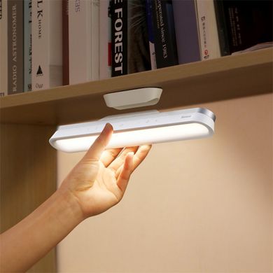 Універсальна лампа Baseus Magnetic Stepless Dimming Charging Desk Lamp Pro |5W, 1800mAh, 24h| - White (DGXC- 02), ціна | Фото