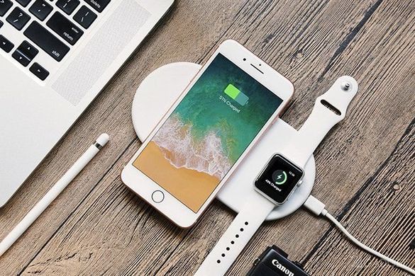 Бездротова зарядка AirPower Wireless Charger (OEM) for iPhone and Apple Watch 3in1, ціна | Фото