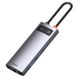 USB-Хаб Baseus Metal Gleam Multifunctional 6-in-1 Type-C - Gray (CAHUB-CW0G), ціна | Фото 5