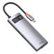 USB-Хаб Baseus Metal Gleam Multifunctional 6-in-1 Type-C - Gray (CAHUB-CW0G), цена | Фото 3