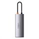 USB-Хаб Baseus Metal Gleam Multifunctional 6-in-1 Type-C - Gray (CAHUB-CW0G), цена | Фото 2