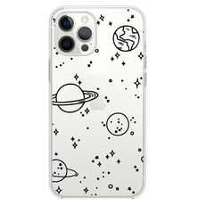 Силіконовий прозорий чохол Oriental Case (Universe White) для iPhone 14 Pro Max, ціна | Фото