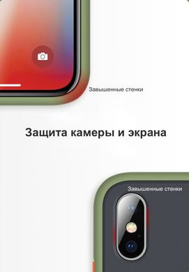 Матовий протиударний чохол MIC Matte Color Case for iPhone X/Xs - Red/black, ціна | Фото